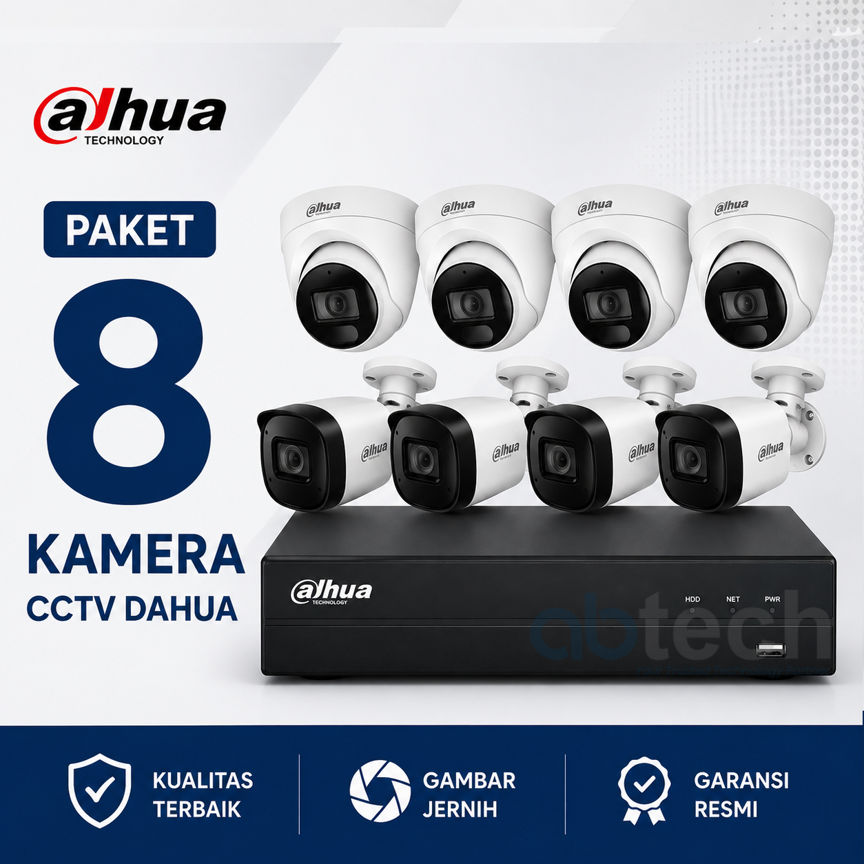 Paket CCTV Dahua 8 Kamera 2MP