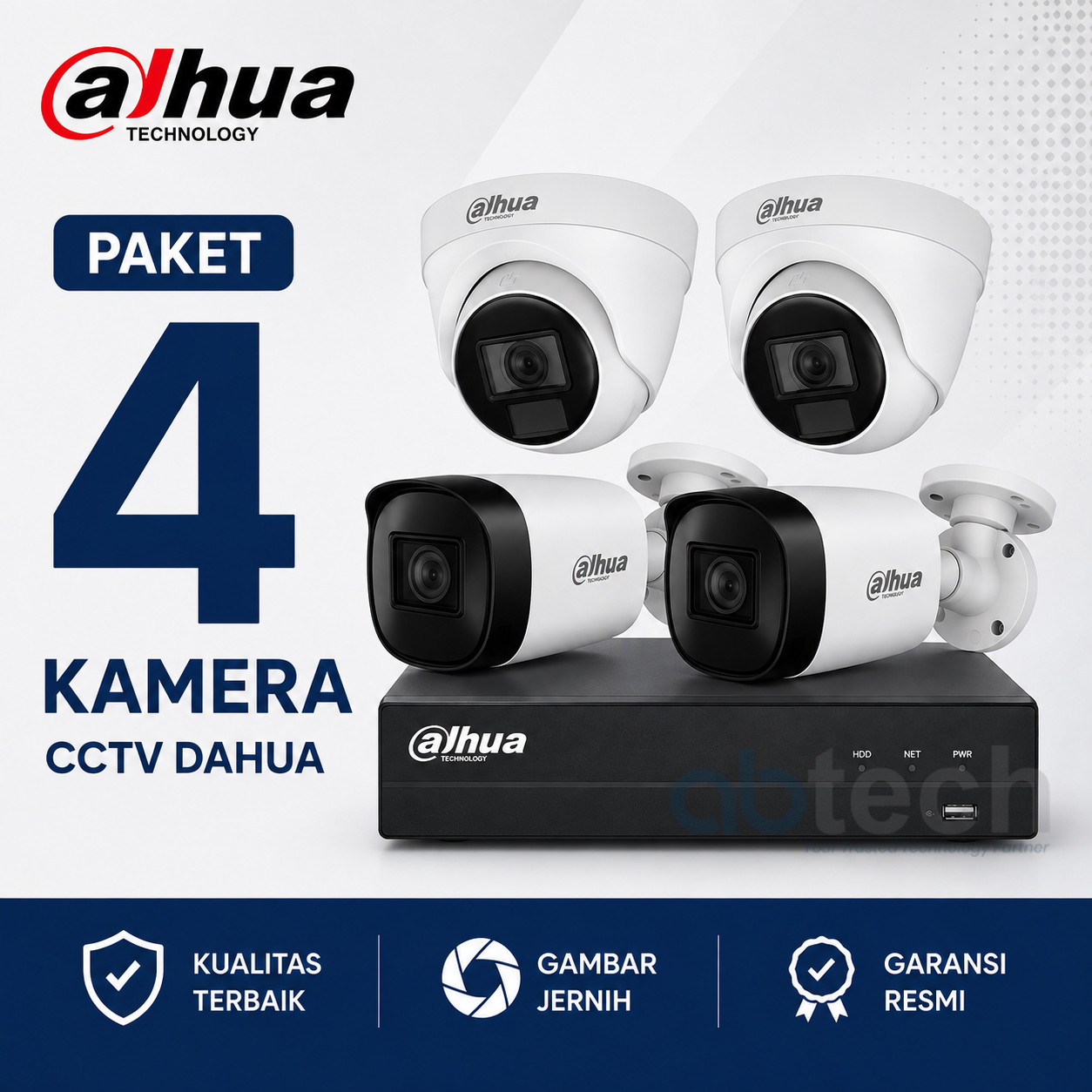 Paket CCTV Dahua 4 Kamera 2MP