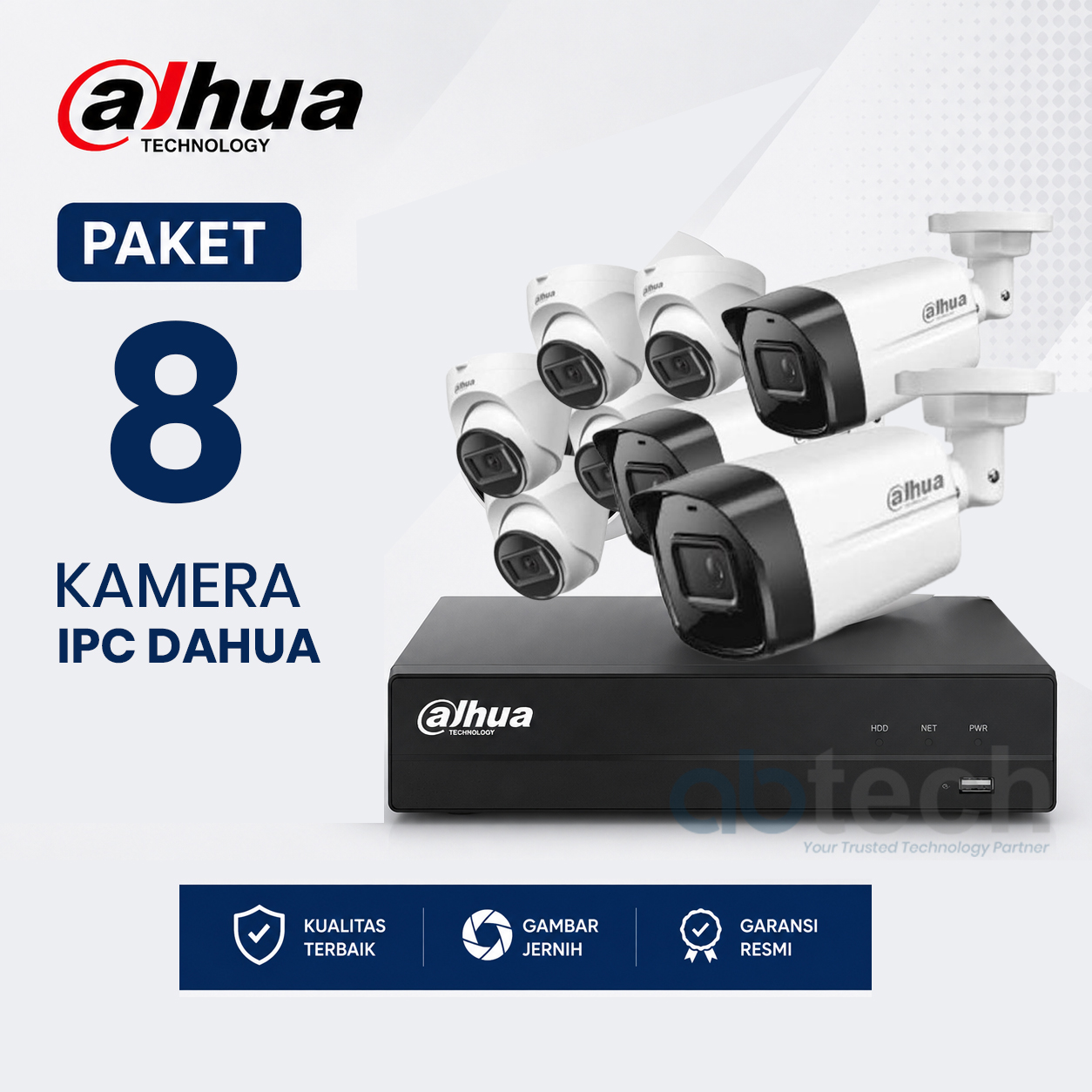 Paket CCTV Dahua 8 Kamera IPC 2MP