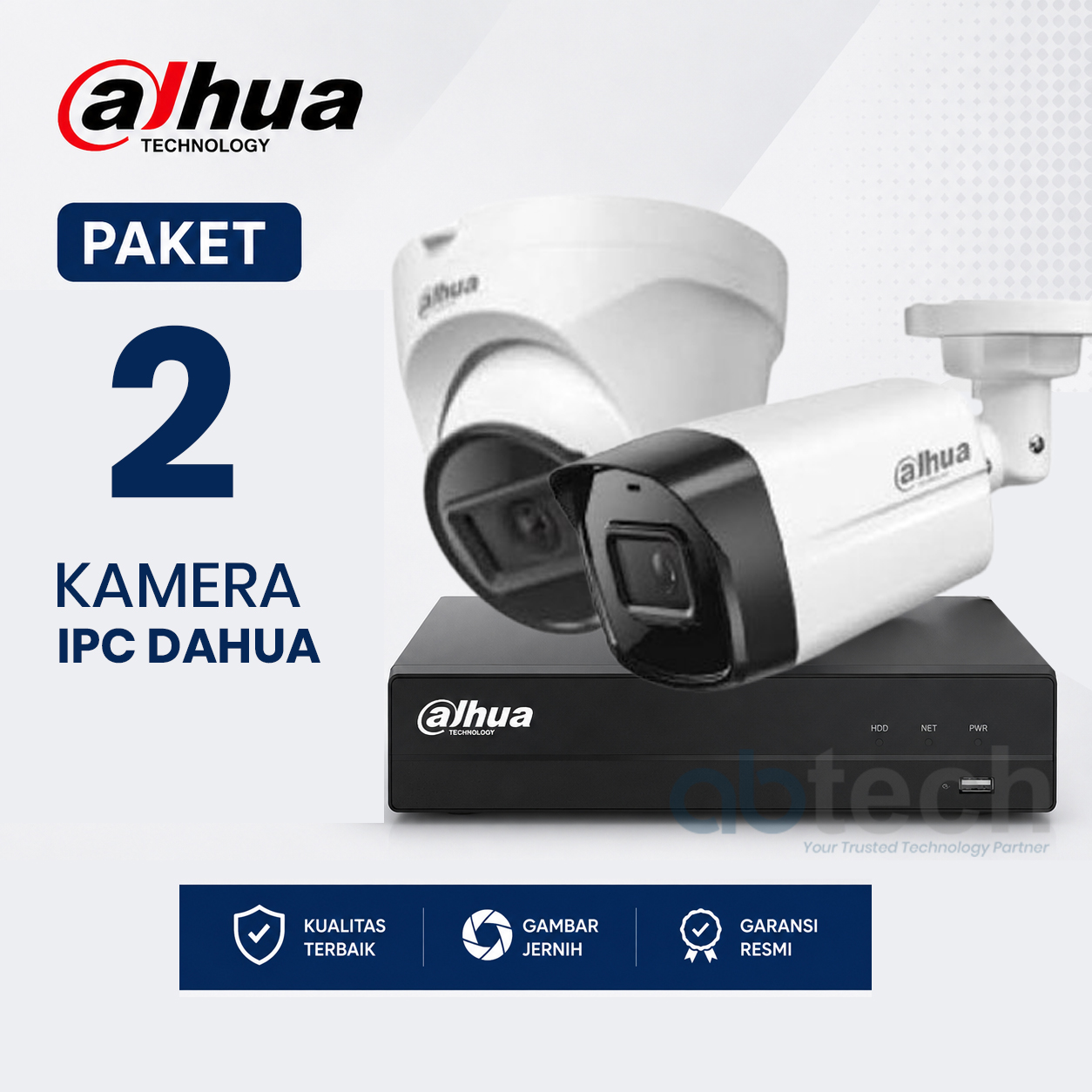 Paket CCTV Dahua 2 Kamera IPC 2MP